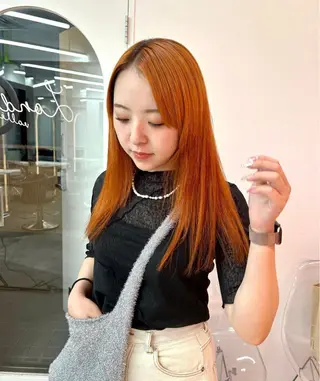 カラー 莉乃/縮毛矯正/髪質 改善/艶カラーのヘアスタイル