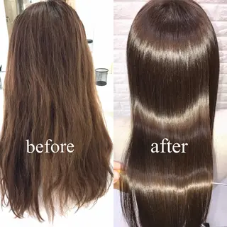 セミロング カラー 20代半ば上質なへア ケア 髪質改善 大西のヘアスタイル