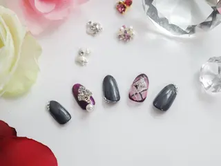 ミディアム ネイル 💎ビューティサロン 湘南　RIRAN💎のネイルデザイン