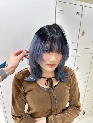 ロング カラー メンズ 艶カラー/ハイトーン /レイヤーカットのヘアスタイル