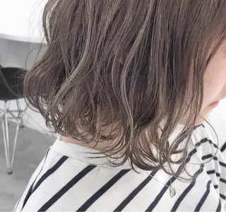 ミディアム カラー パーマ 透明感カラー× レイヤーカット✨高梨のヘアスタイル