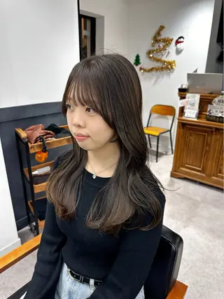 カラー パーマ ヘアアレンジ メンズ キッズ レイヤーカット 🌿透け感カラーのヘアスタイル