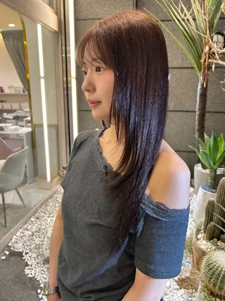 ロング カラー 暖色系ツヤカラー コトノ🫧のヘアスタイル