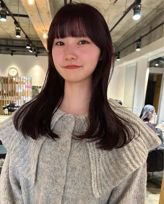 ミディアム カラー ᴄʜɪʜɪʀᴏ /透明感カラーのヘアスタイル