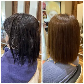 セミロング 金沢 広美のヘアスタイル