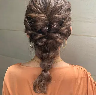 ヘアアレンジ レイヤー/ベージュ /メンズsaraのヘアスタイル