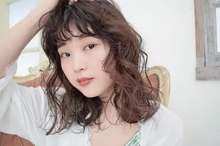 ミディアム カラー パーマ ニシダヒカリ🌙 髪質改善×似合わせのヘアスタイル