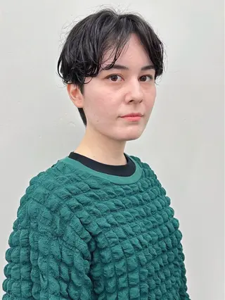 ショート 小顔ボブ/お悩み解決 /ボブパーマ/とういのヘアスタイル