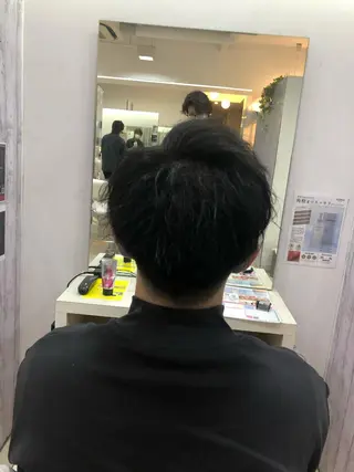 ショート パーマ メンズ 髪質改善× ハイライト溝江のヘアスタイル