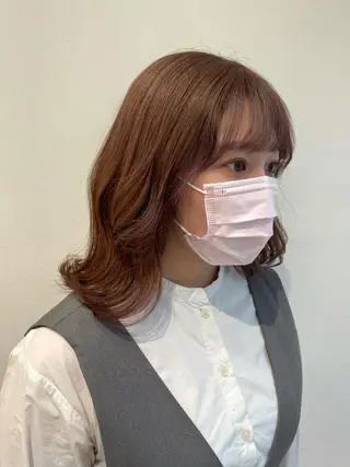 ミディアム カラー 岩戸 新のヘアスタイル