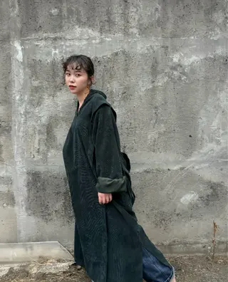 ミディアム パーマ 勝田 沙耶のヘアスタイル