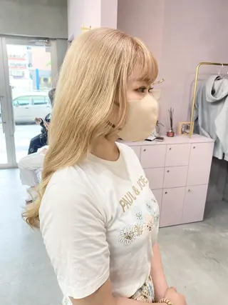 ロング カラー qulim所属・前橋 姫奈のヘアスタイル