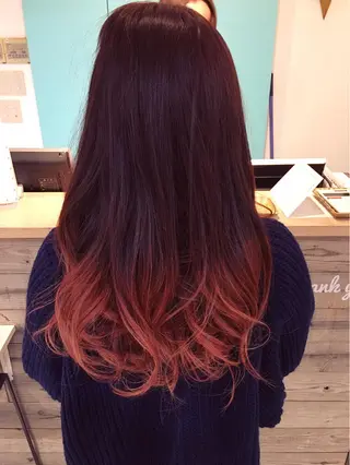 セミロング カラー due hair 京都駅前店 MILBON オージュア認定サロン【デューヘアー】所属・ハイトーンブリーチ 土坂 由志【京都】のヘアスタイル