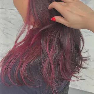 ロング カラー ヘアアレンジ 吉野 優子のマツエク・マツパデザイン