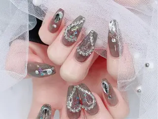 ネイル ネイルサロンAiri 長さ出し·シンプルのネイルデザイン