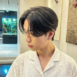 ショート パーマ メンズ 岡田大志🇰🇷 中/韓メンズヘアのヘアスタイル