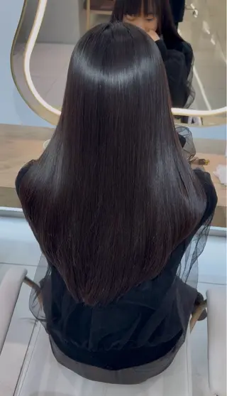 ロング パーマ 顔まわりカット/ カラー/西野和裕のヘアスタイル