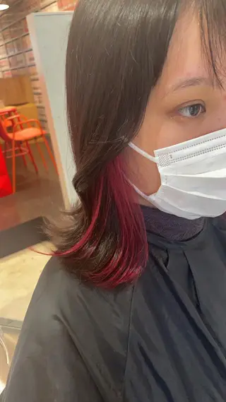 セミロング カラー 艶ハイトーン👑♡ NATSUKIのヘアスタイル