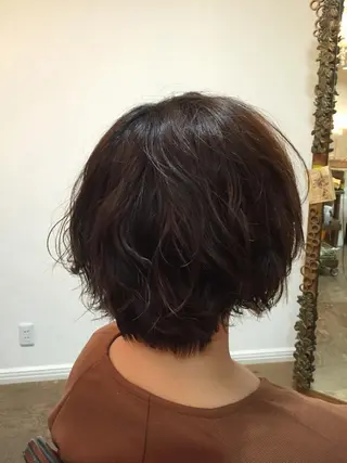 ショート パーマ 三好 美里のヘアスタイル