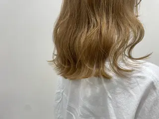 セミロング クロスパーマ/うる艶 カラー/Kurumiのヘアスタイル