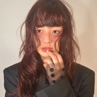 ロング カラー ダウンパーマ 【sity.ザイク】のヘアスタイル