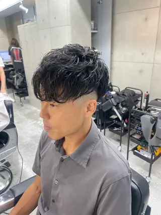 ショート パーマ メンズ CHROM TOKYO A.L.T所属・【メンズ・カット】 藪 清正のヘアスタイル