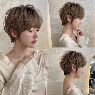 ショート カラー パーマ 美髪❣️縮毛矯正/ 髪質改善✨/山本のヘアスタイル