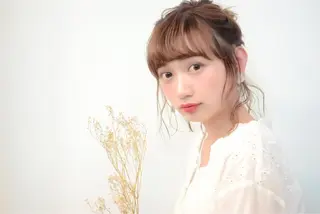 ミディアム ヘアアレンジ 榎園 由美のヘアスタイル