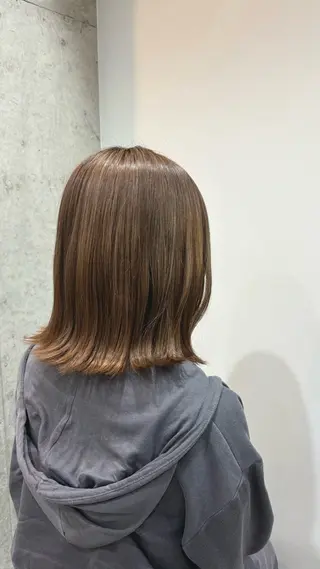 ミディアム カラー 暖色カラー🍓 sachi🤍のヘアスタイル