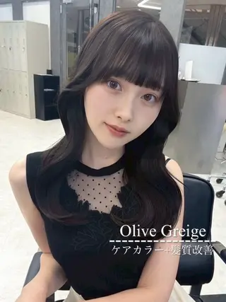 セミロング カラー ダブルカラー特化💍 tiam💍韓国ヘアのヘアスタイル