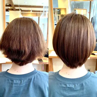 ショート カラー パーマ ヘアアレンジ メンズ キッズ ネイル マツエク・マツパ 髪質改善 艶髪🔵ﾌｾﾅｵﾔのヘアスタイル