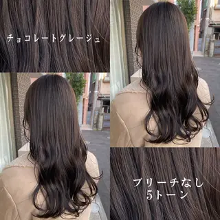 ロング カラー グレージュ/透明感/ 韓国ヘア/RISAのヘアスタイル