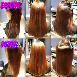 セミロング パーマ ブリーチ縮毛矯正/ デサキ ショウヘイのヘアスタイル