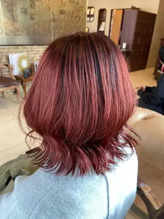 ミディアム カワサキ ヒナコのヘアスタイル