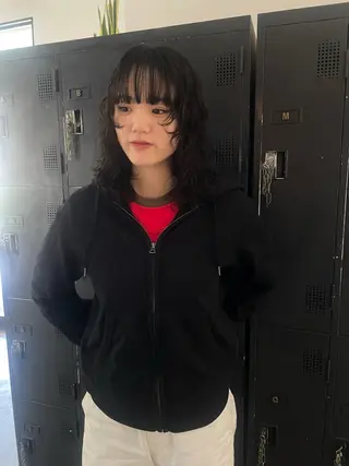 ミディアム パーマ 前田 海耀のヘアスタイル