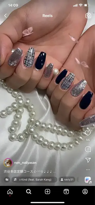 ネイル ETERNA Nail 銀座店【パラジェル/フィルイン/チップ長さだし/マグネット/ニュアンス】所属・ア カリのネイルデザイン