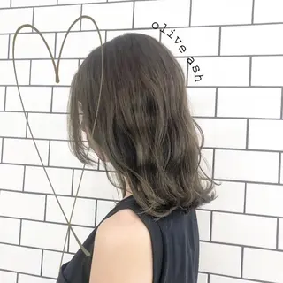 ミディアム カラー お洒落パーマ/ 艶カラー/michiのヘアスタイル