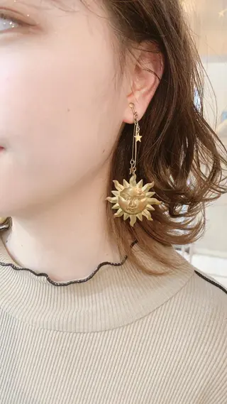 ミディアム カラー パーマ ヘアアレンジ nico  原宿所属・nico【代表】 市川　拓也のヘアスタイル