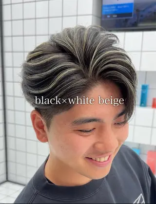メンズ 白髪ぼかし/白髪 メッシュ/ゆうとのヘアスタイル