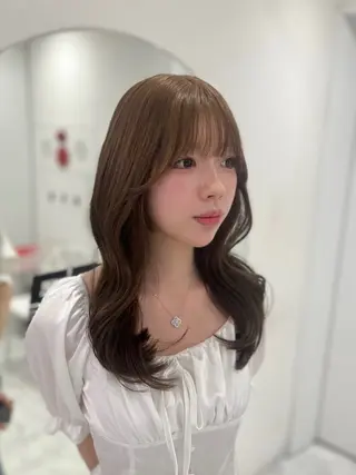 カラー 🤍海外girl🤍 ベージュ/ALISAのヘアスタイル