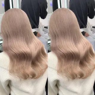 セミロング 縮毛👱🏽‍♀️ 🎀海外ハイライトのヘアスタイル