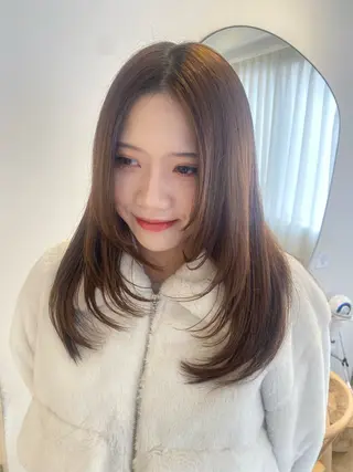 セミロング knock所属・knock　國友 華乃のヘアスタイル