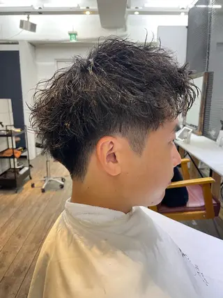 ショート パーマ 遊人REN 梅田/荒木駿吾のヘアスタイル