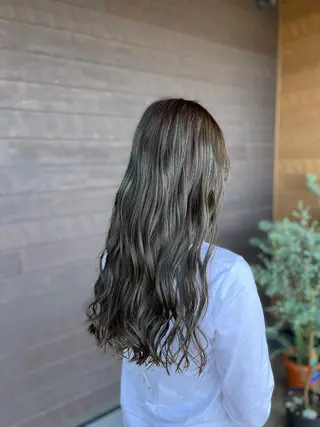 ロング カラー 太白区白髪ぼかし/ ボブカット/千葉達人のヘアスタイル