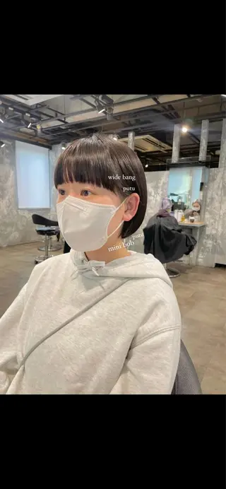ショート カラー パーマ ヘアアレンジ メンズ キッズ ネイル マツエク・マツパ アイブロウ 透明感カラー・レイヤ ー🎀amika🎀のヘアスタイル