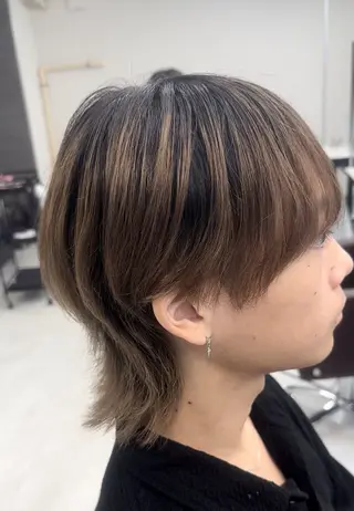 メンズ ニュアンス/フェザー /ウルフ/伶馬のヘアスタイル