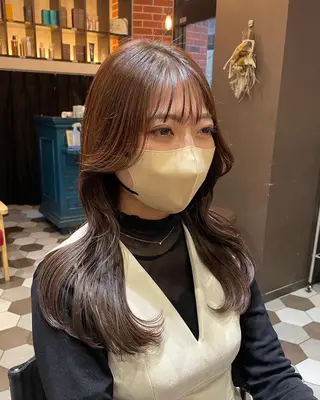 カラー ヘアアレンジ 似合わせ顔まわり カット💛森尾真由美のヘアスタイル