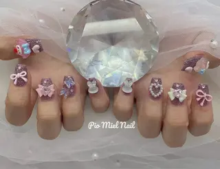 ネイル momo 長さだしのネイルデザイン