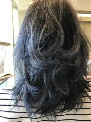 ミディアム カラー 大栗 佑也  髪質改善のヘアスタイル