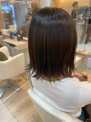 ミディアム カラー 塩谷黎✨ブリーチ無W カラーメンズパーマ✨のヘアスタイル